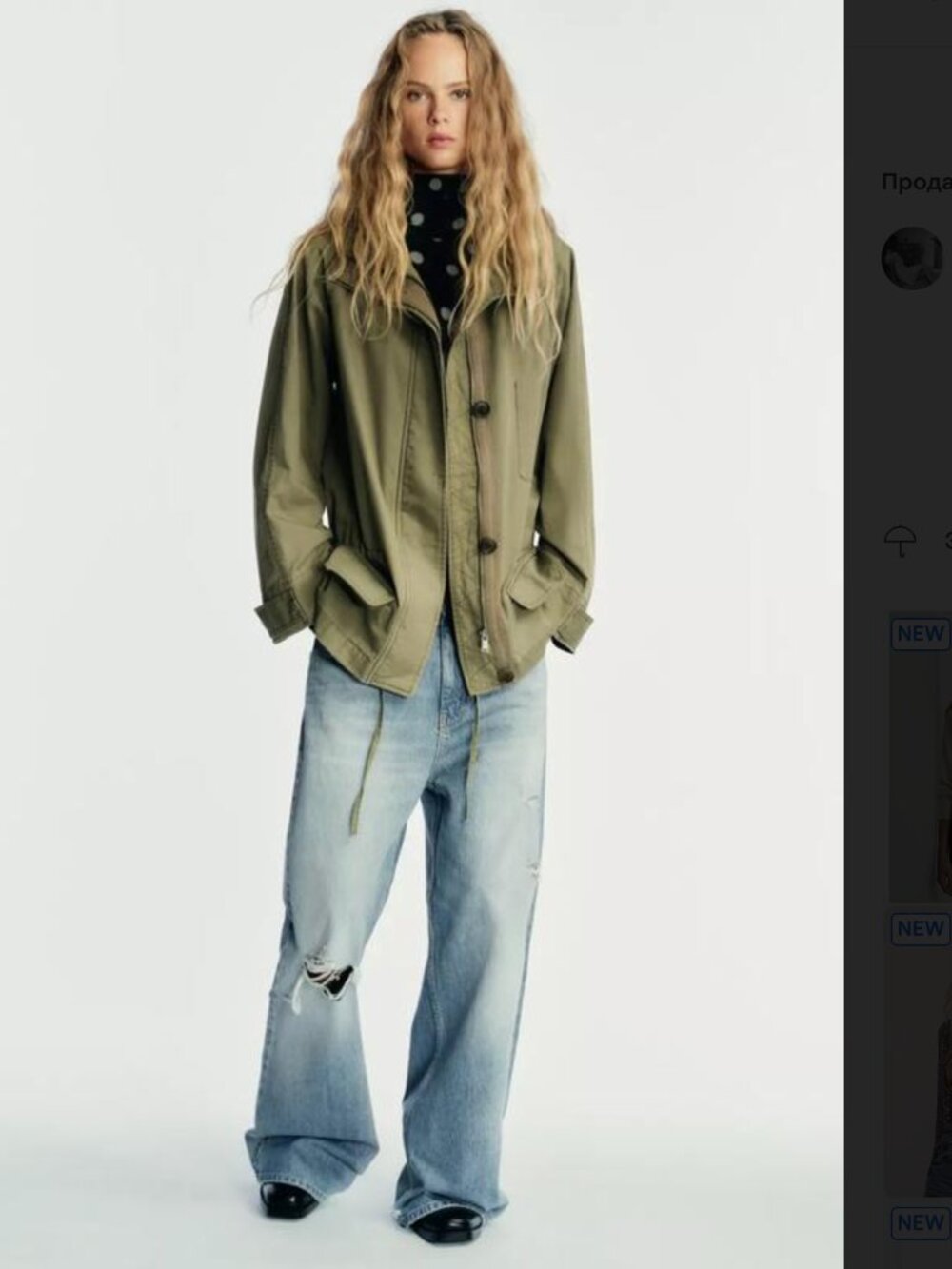 Zara Women Olive Green Maxi Parka With Pockets Size M NWT 99$